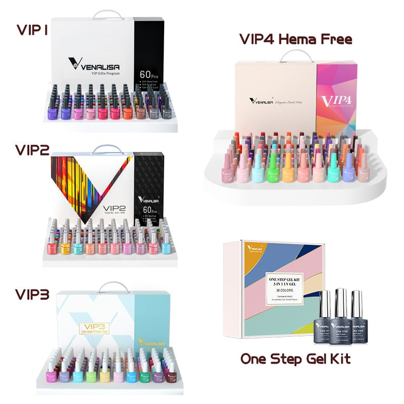VENALISA Gel Nail Polish Kit Full Coverage Nail Gel Manicure - atozdepot23