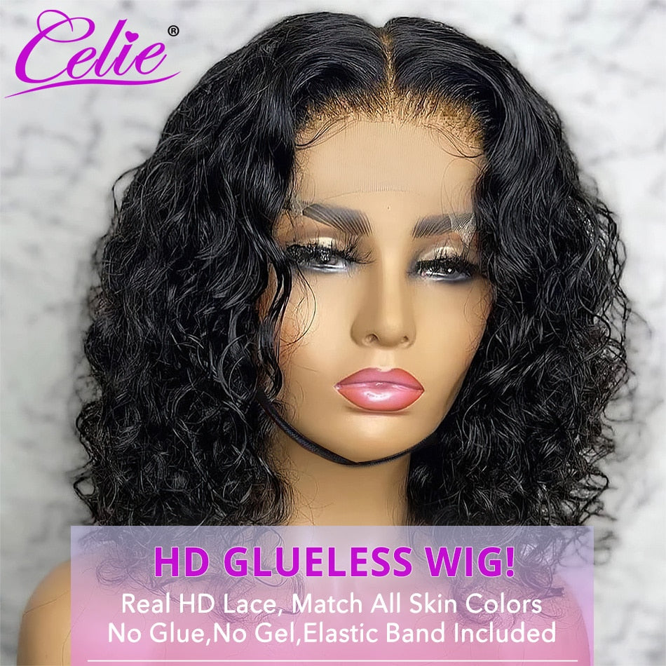 Celie Short Glueless Wig Human Hair - atozdepot23