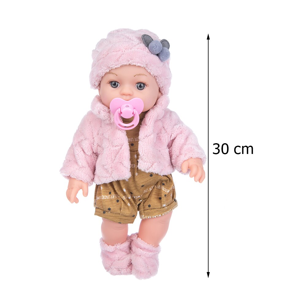 12 inch Reborn Baby Doll Simulated Newborn Baby Fashion Clothes - atozdepot23