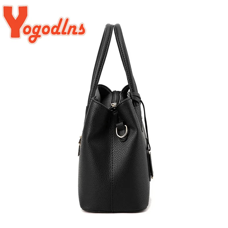 Women's Yogodlns Famous Designer Brand Bag Leather Handbags New Luxury Ladies Hand Bags Purse Fashion Shoulder Bags
