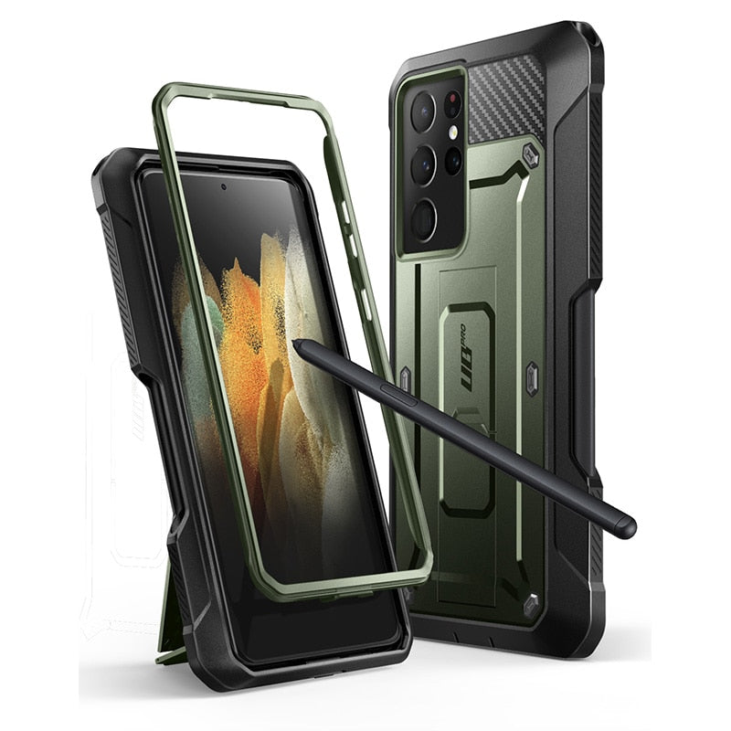 For Samsung Galaxy S21 Ultra 5G Case SUPCASE UB Pro Full-Body Dual Layer Kickstand with S Pen Slot - atozdepot23