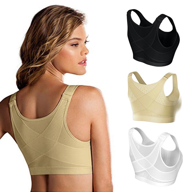 Women's Posture Corrector Lift Up Bra New Cross Back Bra Underwear - atozdepot23