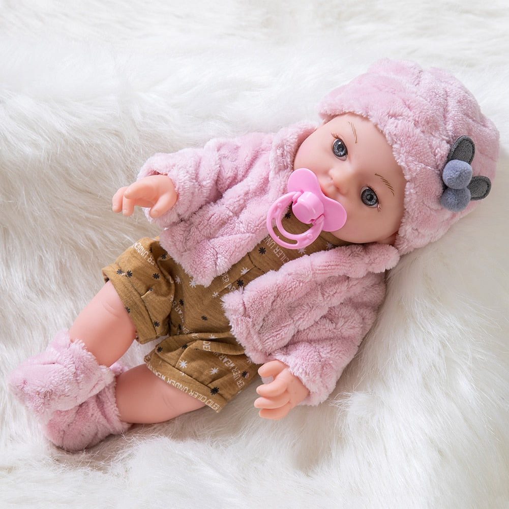 12 inch Reborn Baby Doll Simulated Newborn Baby Fashion Clothes - atozdepot23