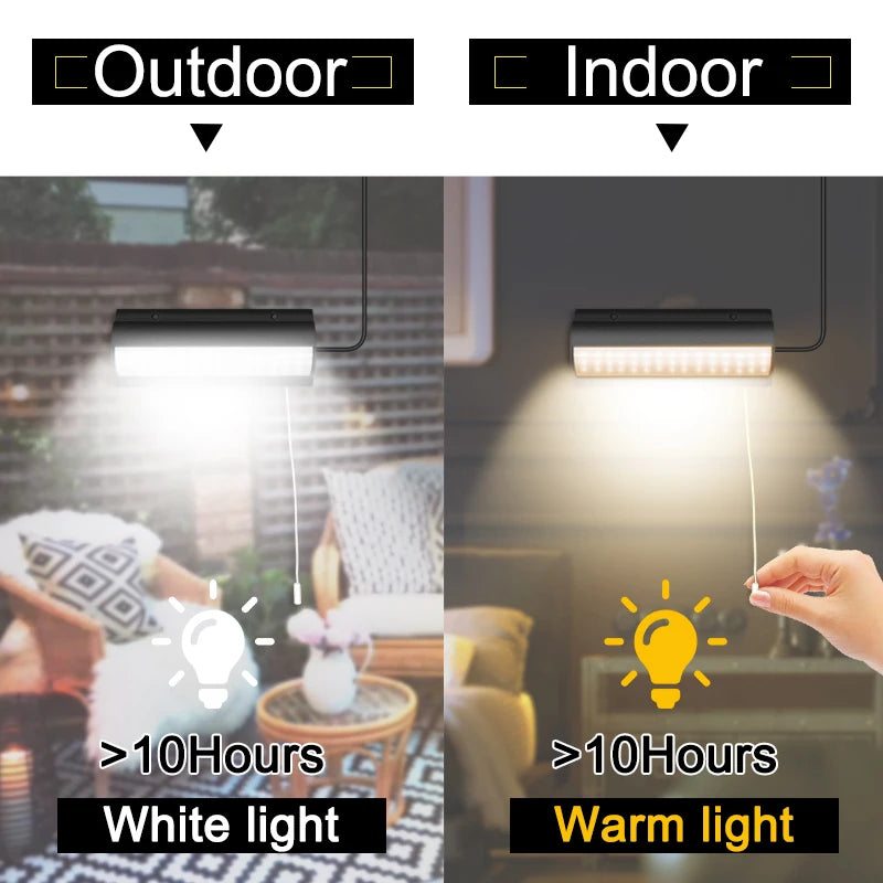 Solar Pendant Lights Outdoor Indoor Auto On Off Solar Lamp for Barn Room Balcony