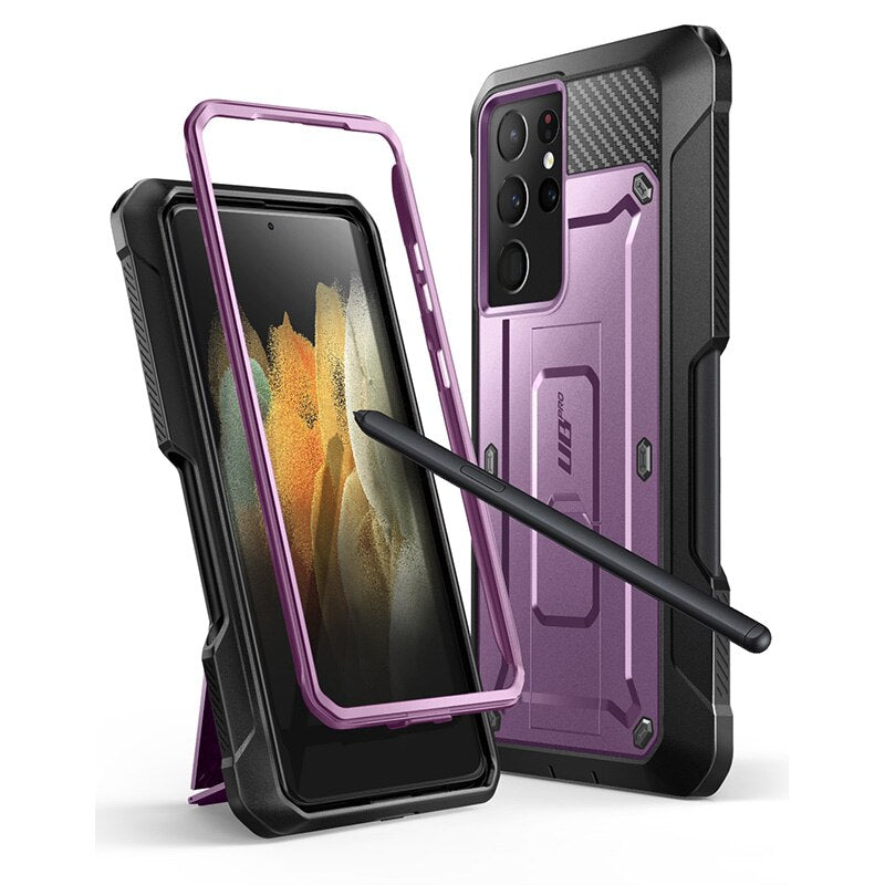 For Samsung Galaxy S21 Ultra 5G Case SUPCASE UB Pro Full-Body Dual Layer Kickstand with S Pen Slot - atozdepot23