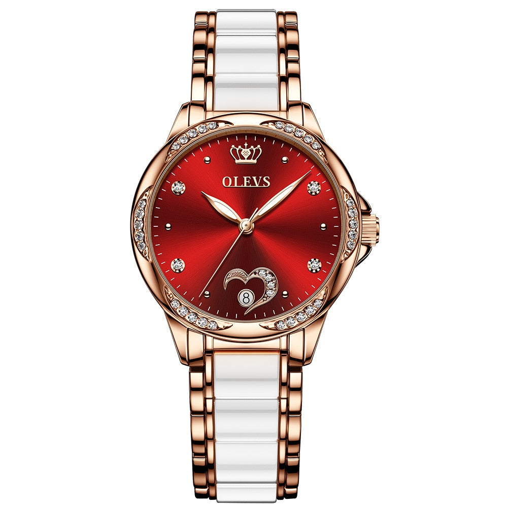 Women's OLEVS Watch Automatic Mechanical Stainless Steel - atozdepot23