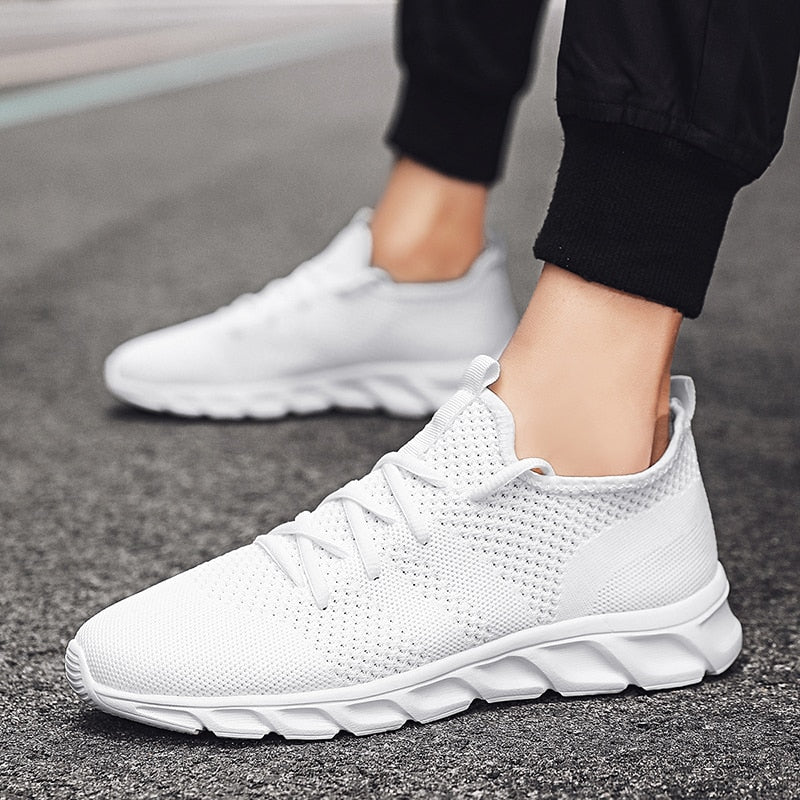 Men's Sneakers Slip On Mesh Flats Big Size Breathable - atozdepot23