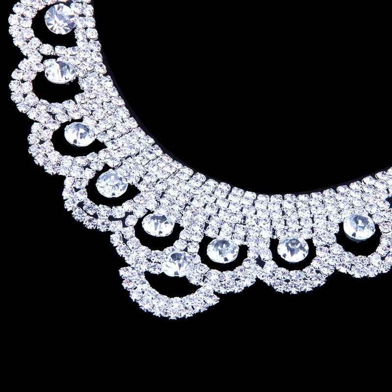 Women's 2 Piece StoneFans Silver Crystal - atozdepot23