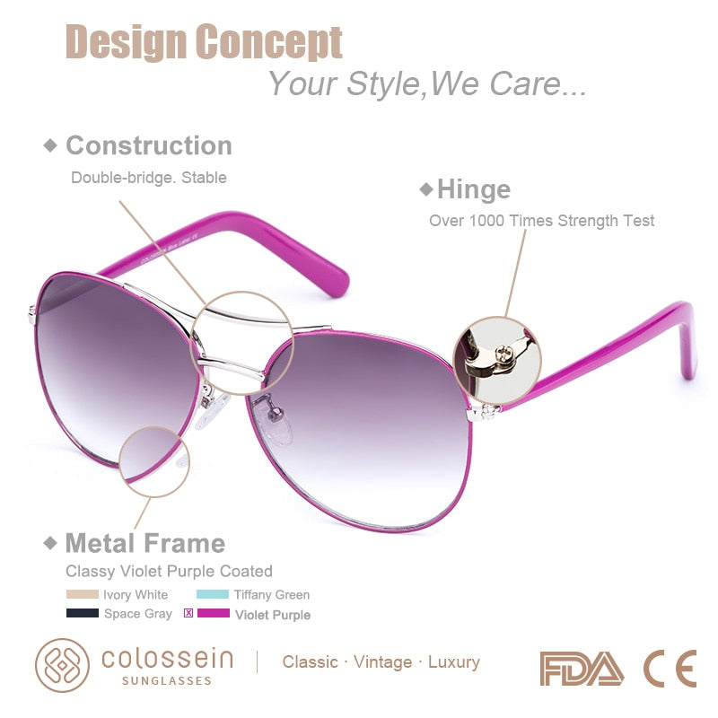 Women's COLOSSEIN Sunglasses - atozdepot23