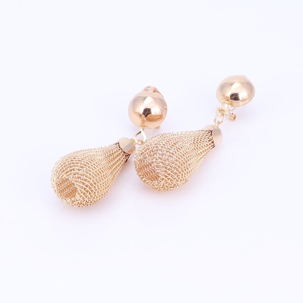 Women's 4 Piece Set Dubai Gold Color Crystal Tassels - atozdepot23