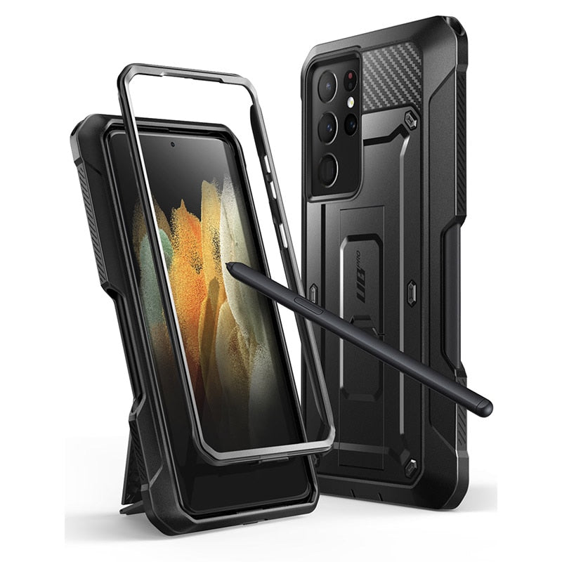 For Samsung Galaxy S21 Ultra 5G Case SUPCASE UB Pro Full-Body Dual Layer Kickstand with S Pen Slot - atozdepot23