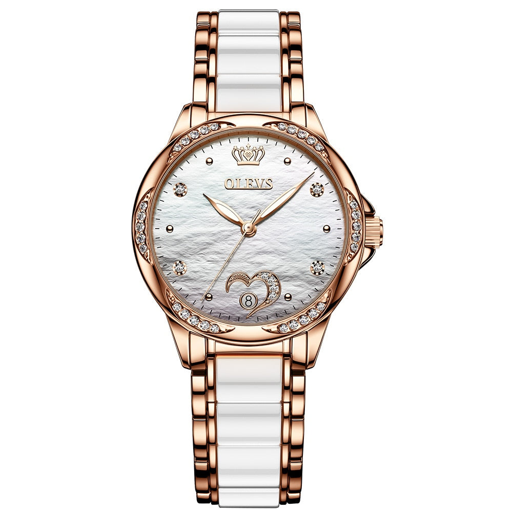 Women's OLEVS Watch Automatic Mechanical Stainless Steel - atozdepot23