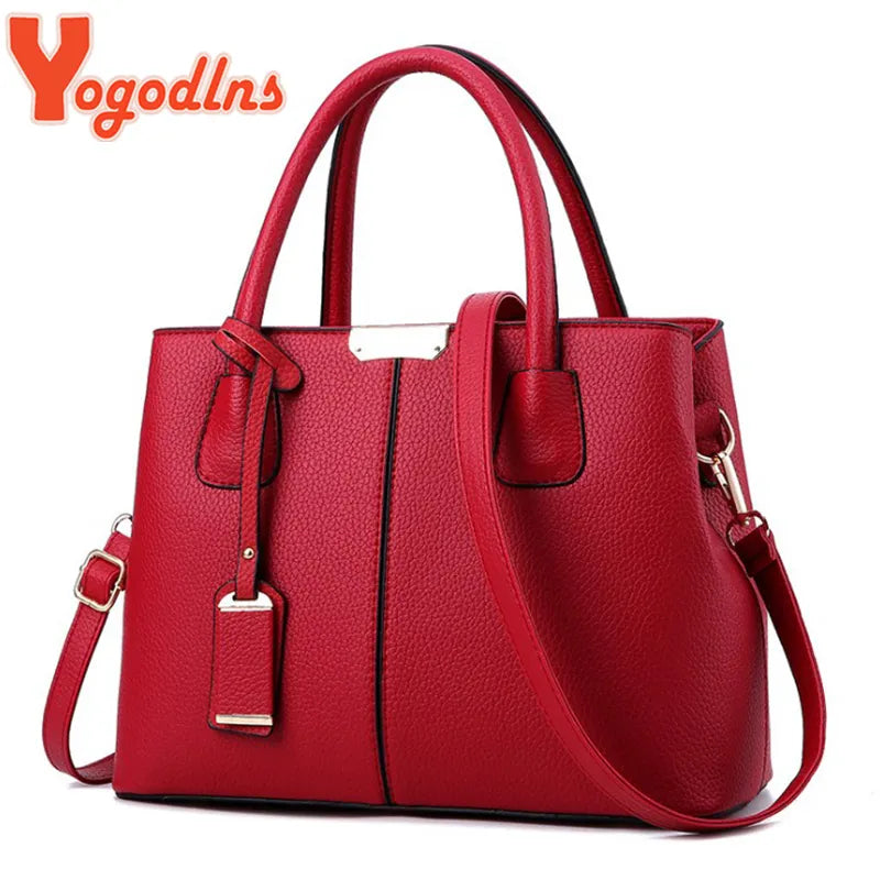 Women's Yogodlns Famous Designer Brand Bag Leather Handbags New Luxury Ladies Hand Bags Purse Fashion Shoulder Bags