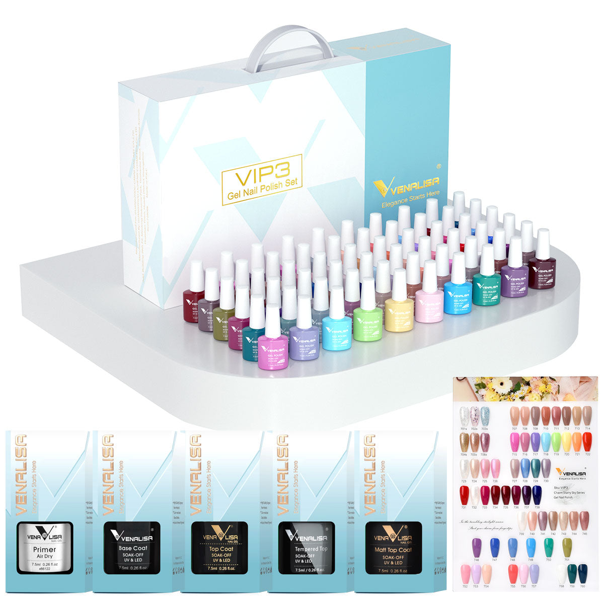 VENALISA Gel Nail Polish Kit Full Coverage Nail Gel Manicure - atozdepot23