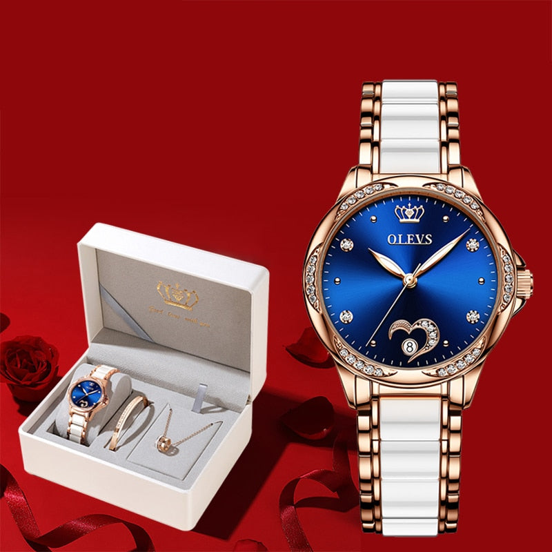 Women's OLEVS Watch Automatic Mechanical Stainless Steel - atozdepot23