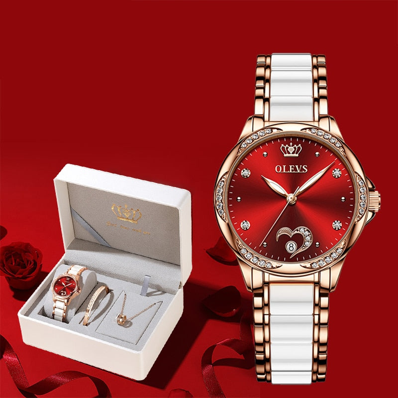 Women's OLEVS Watch Automatic Mechanical Stainless Steel - atozdepot23
