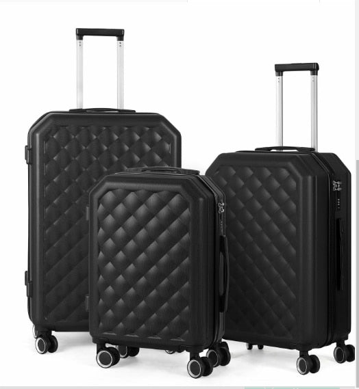 3 PCS Luggage Suitcase Hard Shell 360 Spinner Wheel - atozdepot23