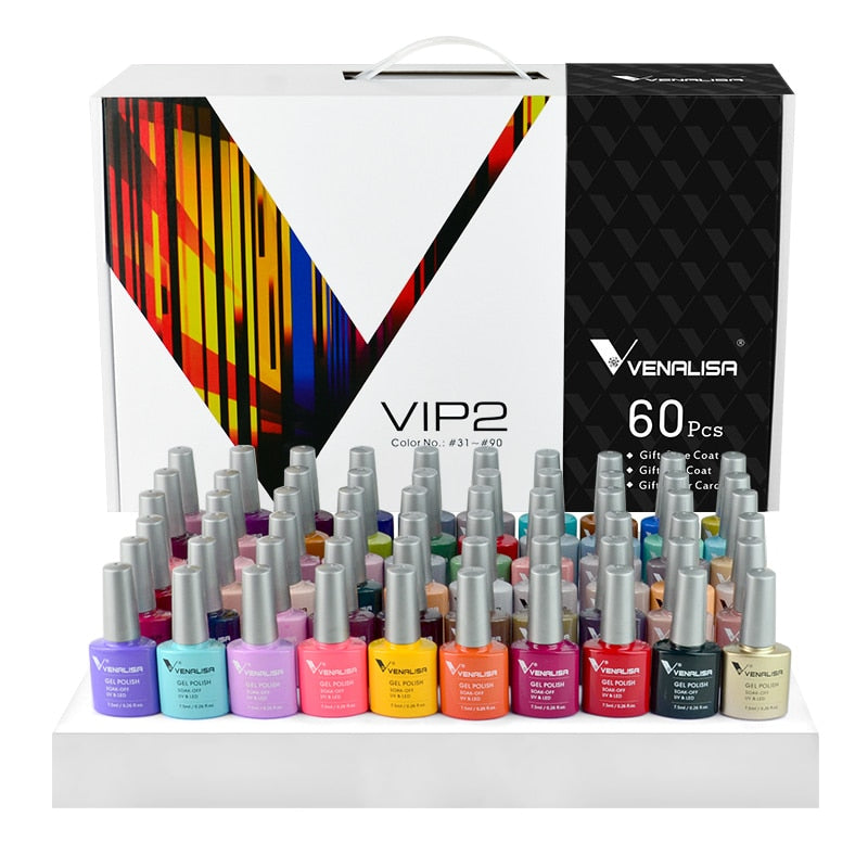 New Fashion Color Venalisa UV LED Nail Gel Polish Kit - atozdepot23