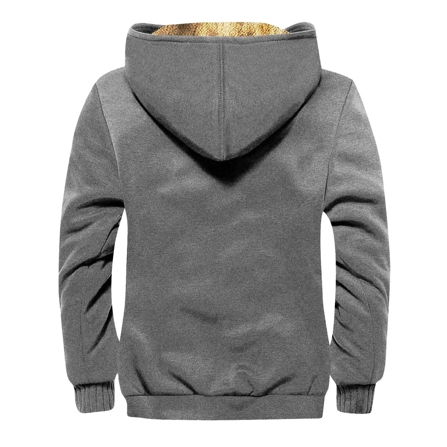 Mens Winter Lambs wool Coats Thicken Warm Jackets Long Sleeve Zipper Hoodies