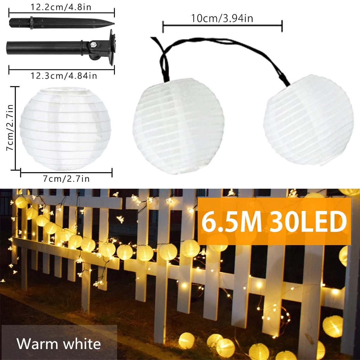 Solar Outdoor Light Garland Solar Lantern Garden Lamp String Lights Waterproof