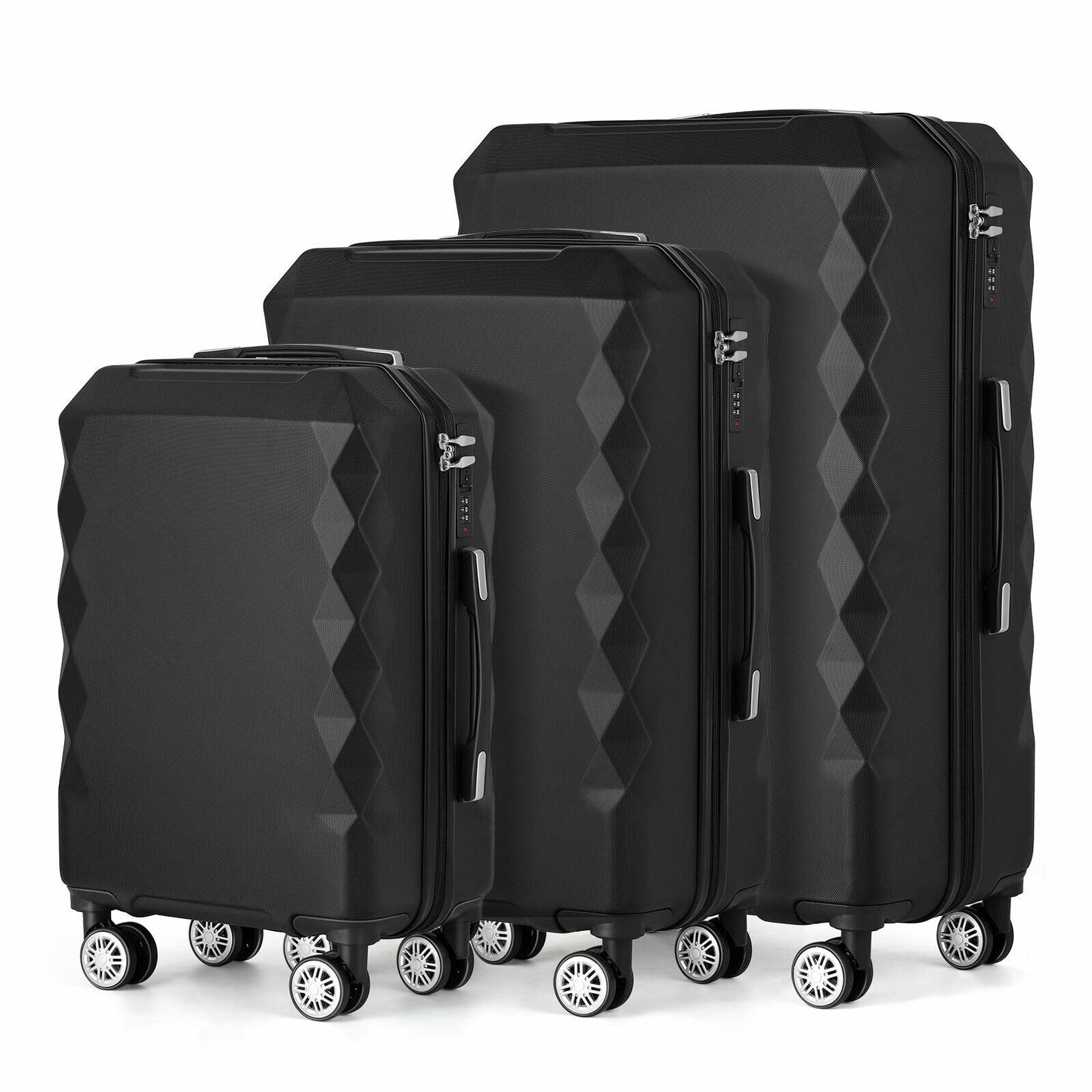 3pcs Luggage Set Hardside Luggage with Spinner Wheels - atozdepot23