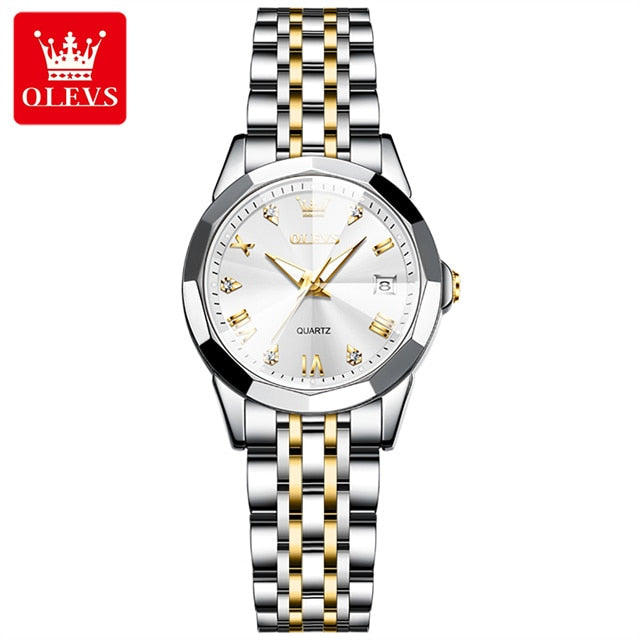 OLEVS Couple Watch Set Quartz Stainless Steel - atozdepot23