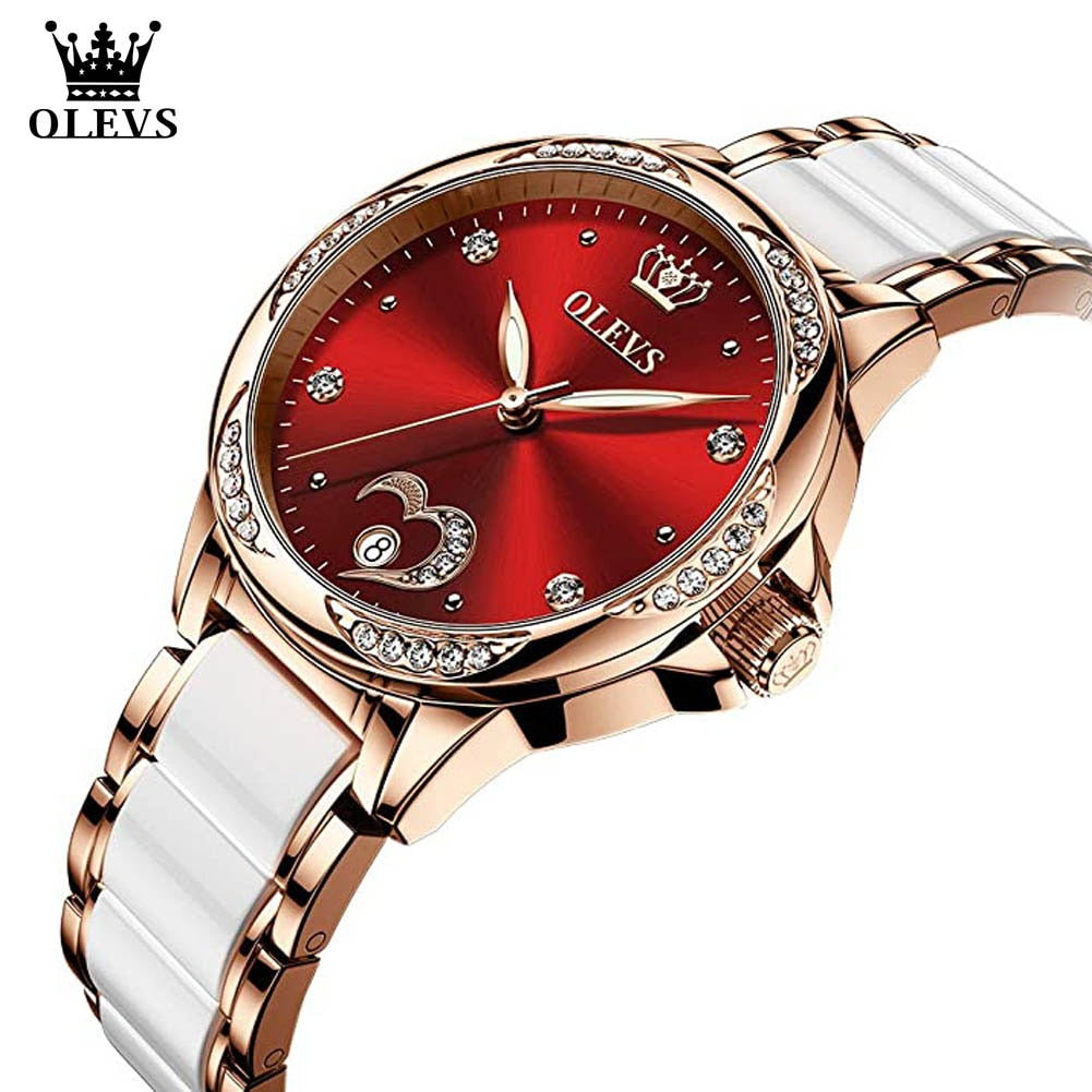 Women's OLEVS Watch Automatic Mechanical Stainless Steel - atozdepot23