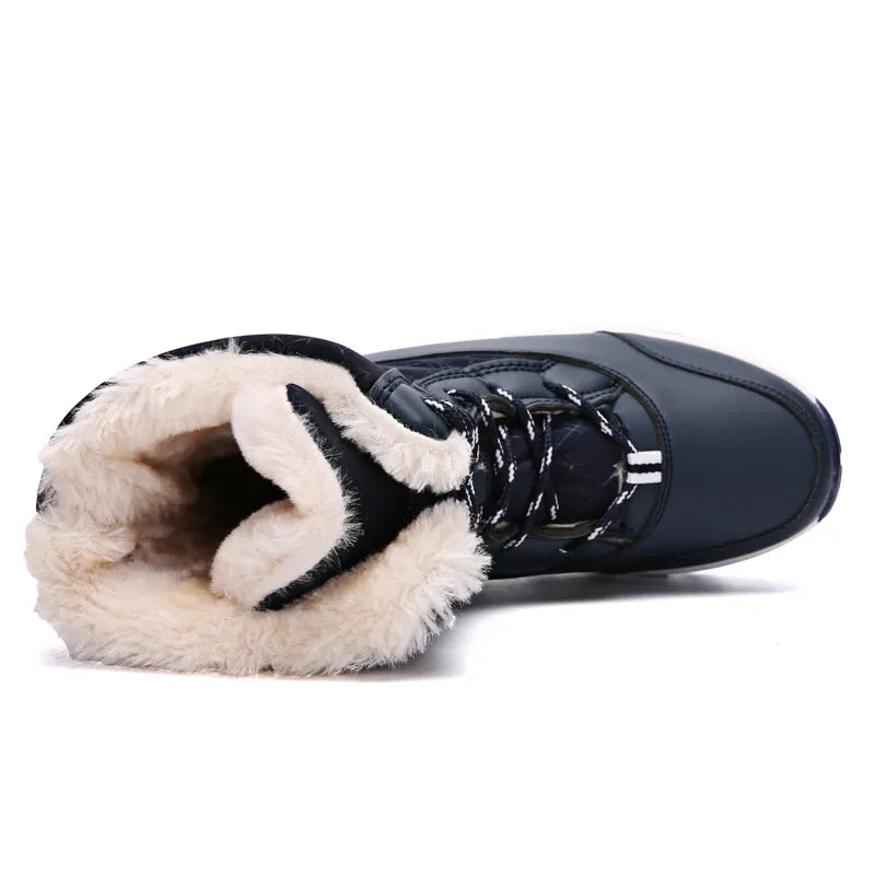 Women Winter Outdoor Warm Snow Boots Chunky Platform Waterproof Non-slip Warm Shoes Woman Boots Plus Size Casual