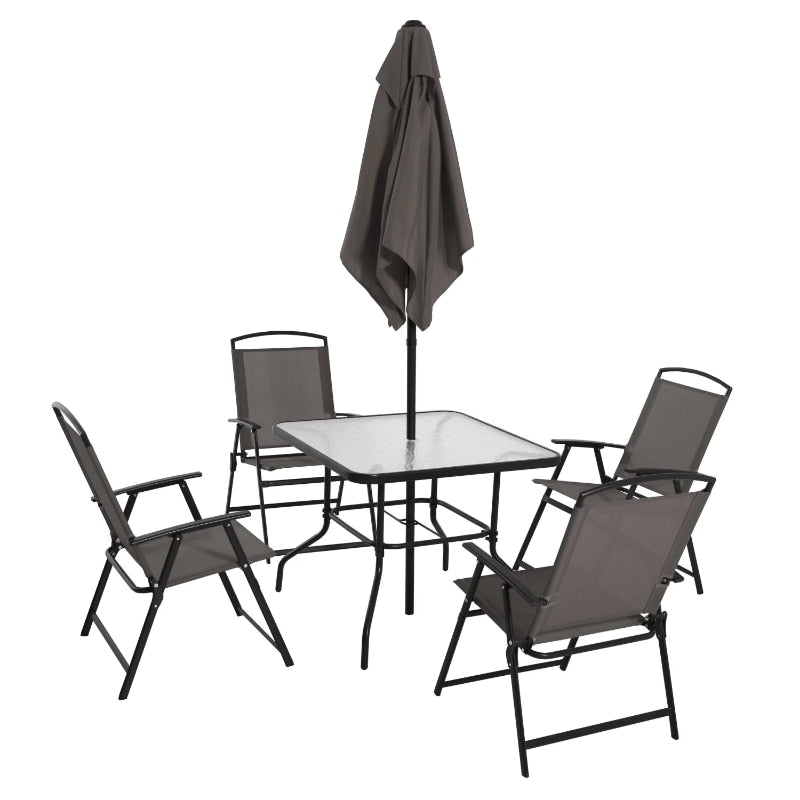 Mainstays Albany Lane 6 Piece Outdoor Patio Dining Set - atozdepot23