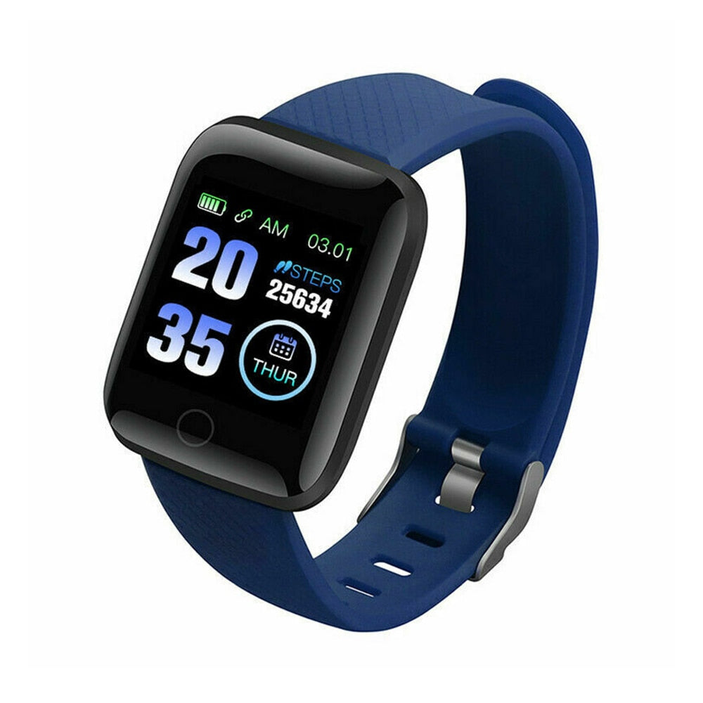 Unisex 116 Plus Smart Watch Heart Rate Blood Pressure Fitness Tracker Waterproof - atozdepot23
