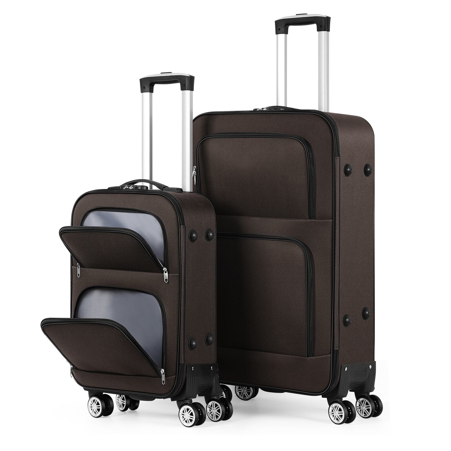 2PCS Luggage Set with Spinner Wheel 20+28 Inch Oxford Luggage - atozdepot23