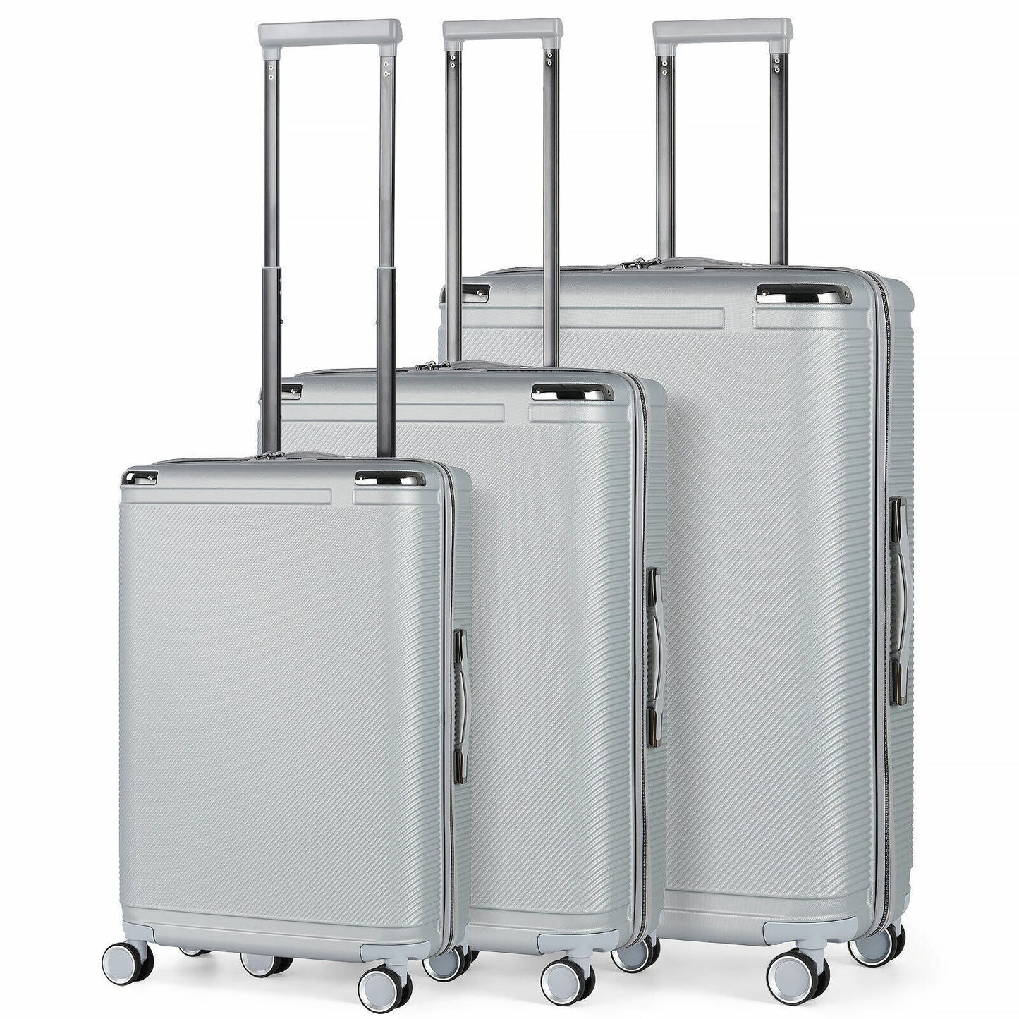 3 Piece Luggage Sets Lightweight Durable Spinner Hard Shell Suitcase - atozdepot23