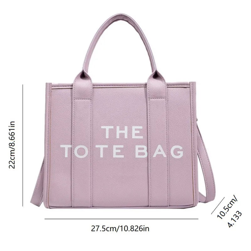 Women's Tote Bag, Trendy PU Leather Handbag, Top Handle Satchel Purse, Casual Crossbody Bag