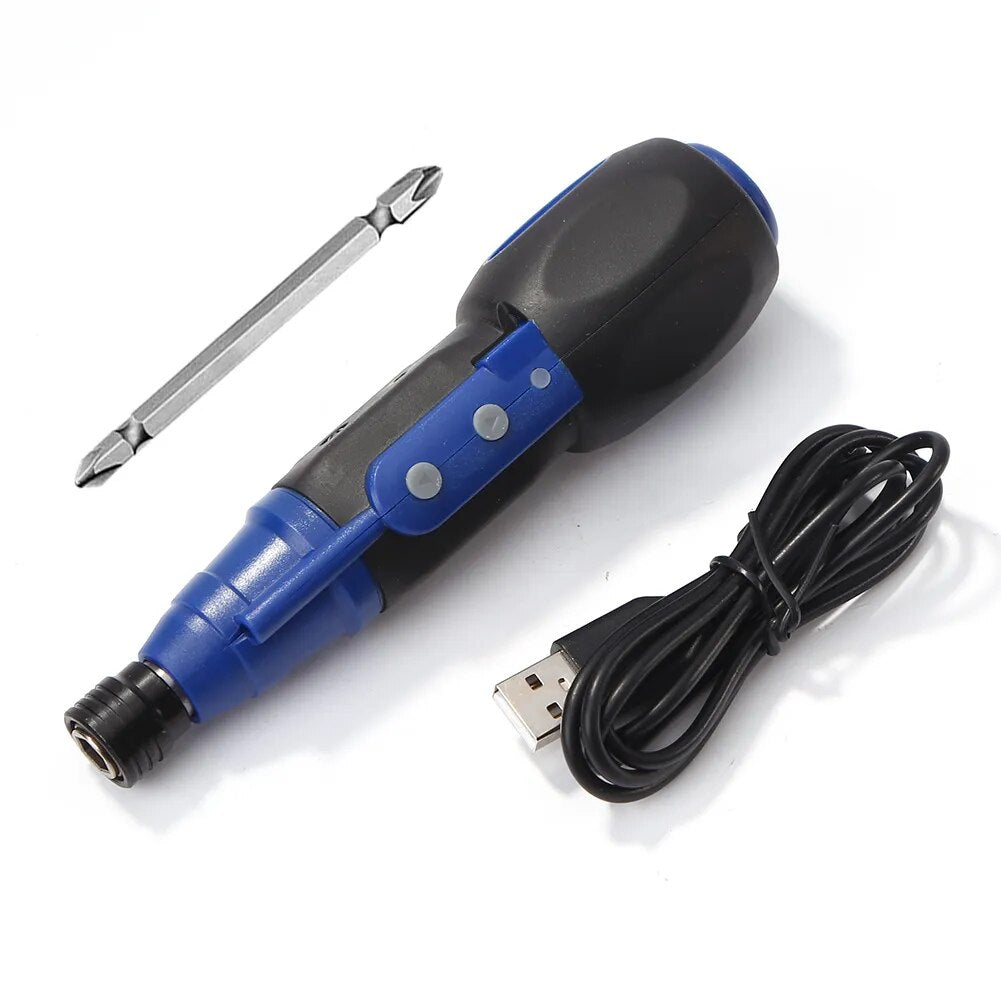 Mini Electric Screwdrivers Drill Homes DIY Strong Big Torque USB Charging Toughness Electric Portable Power Tools with LED Light