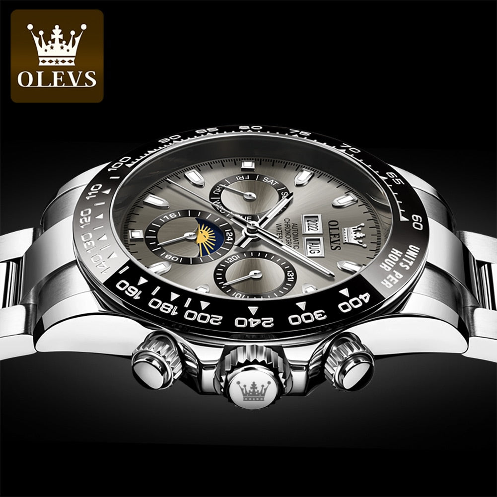 Men's OLEVS Automatic Watch Stainless Steel Waterproof - atozdepot23