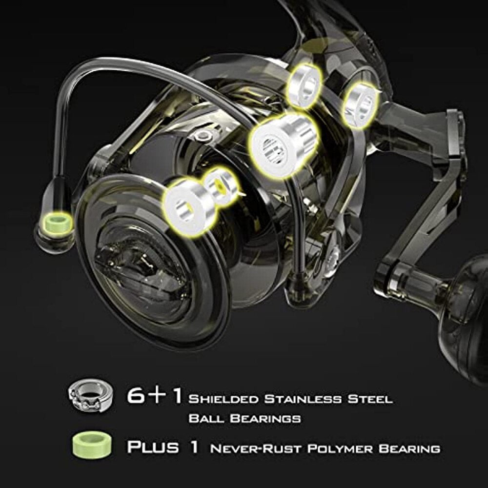 KastKing Kapstan Elite Saltwater Spinning Reel - IPX6 100% Waterproof , 6+1+1 Corrosion-Resistance Bearing System. - atozdepot23