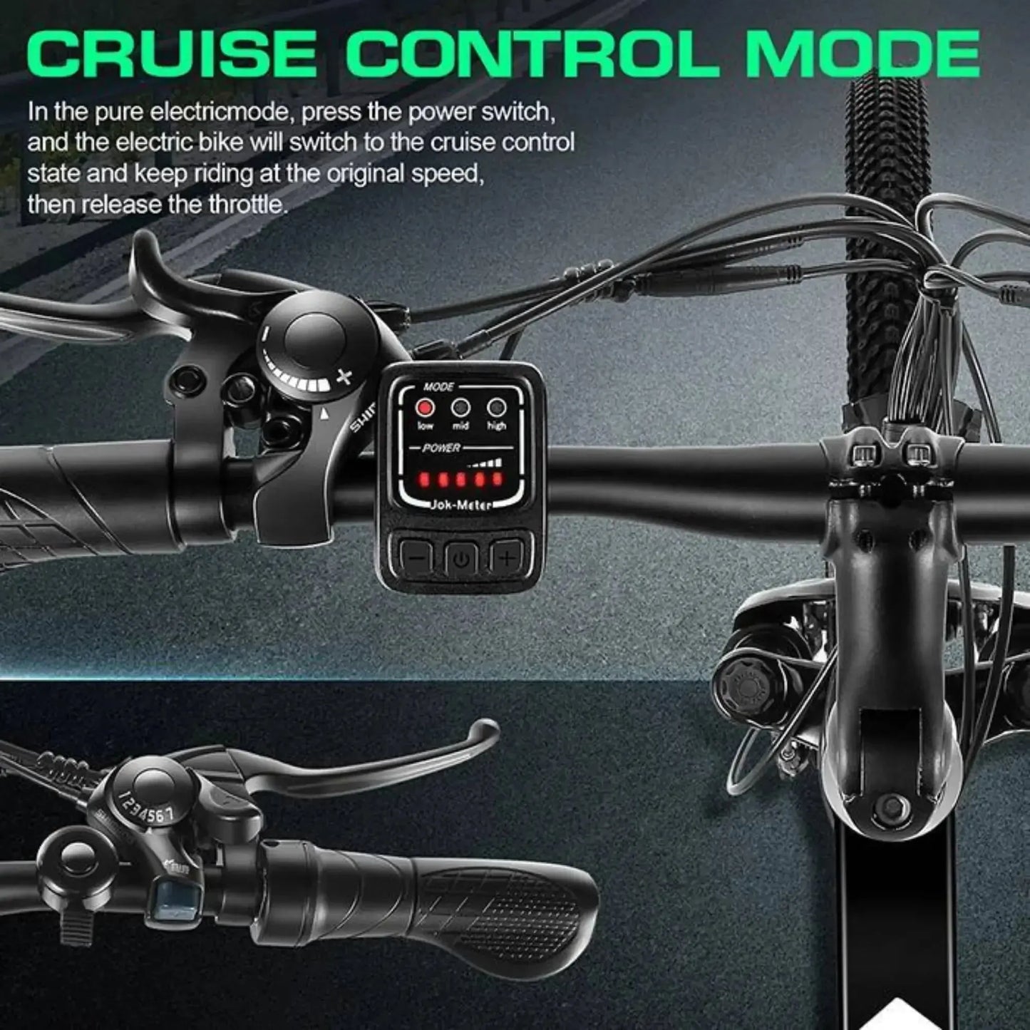 26" 500W Bike with Cruise Control System Bike with Removable Battery Range