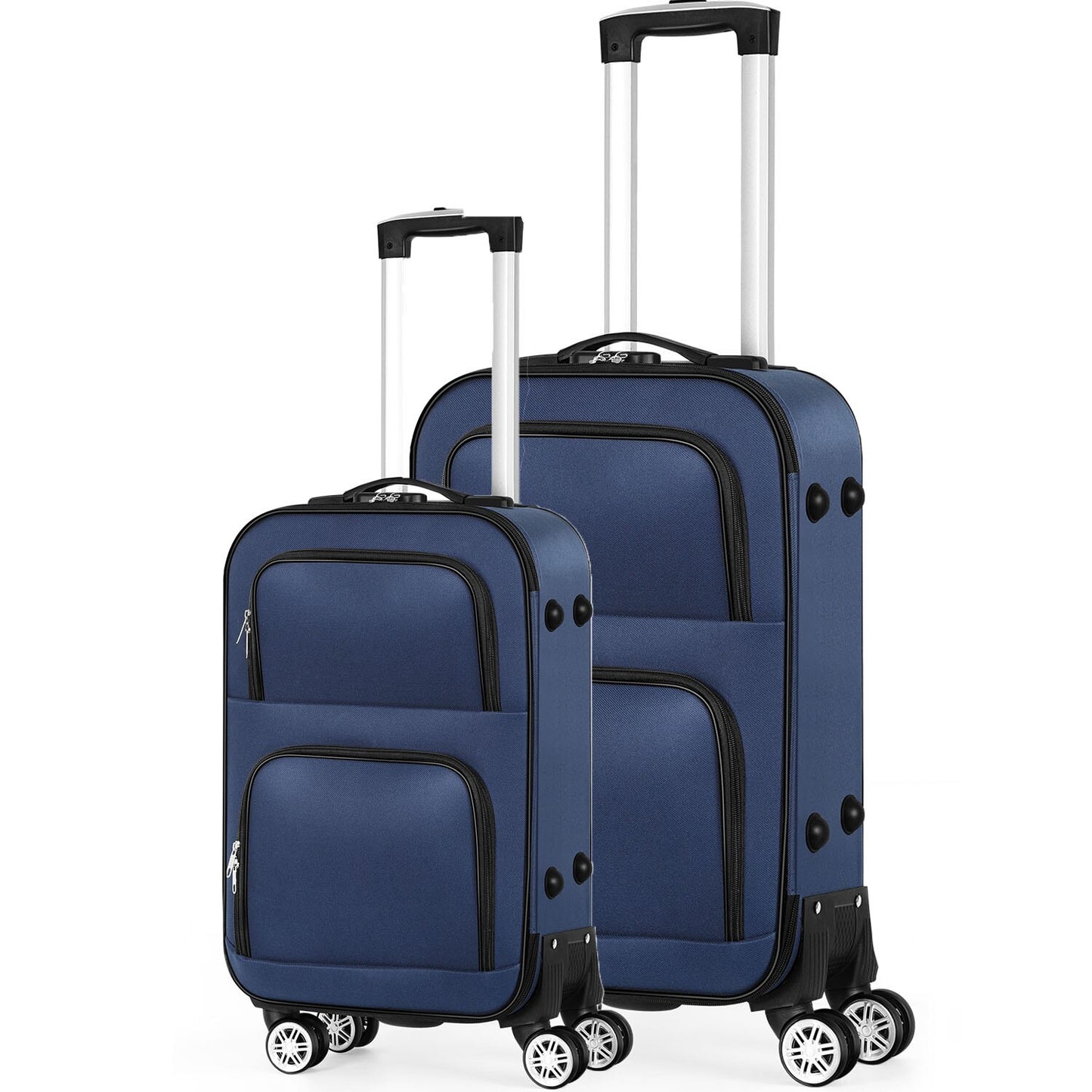 2PCS Luggage Set with Spinner Wheel 20+28 Inch Oxford Luggage - atozdepot23