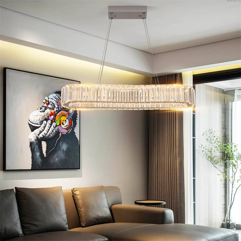 Oval Crystal Chandelier - atozdepot23