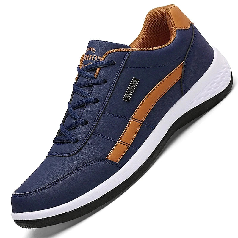 Men Leather Shoes Sneakers Trend Casual Shoe Italian Breathable Non-slip Footwear