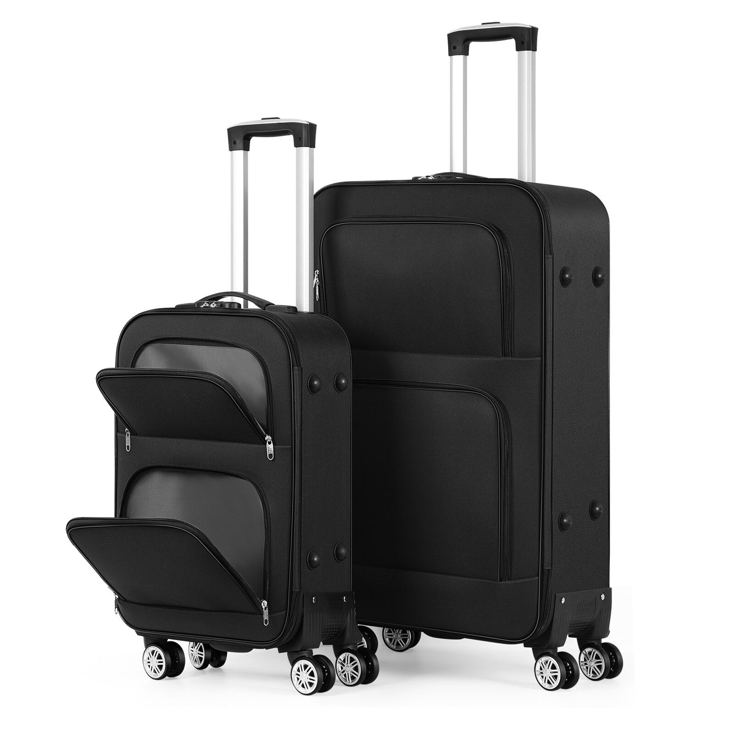 2PCS Luggage Set with Spinner Wheel 20+28 Inch Oxford Luggage - atozdepot23