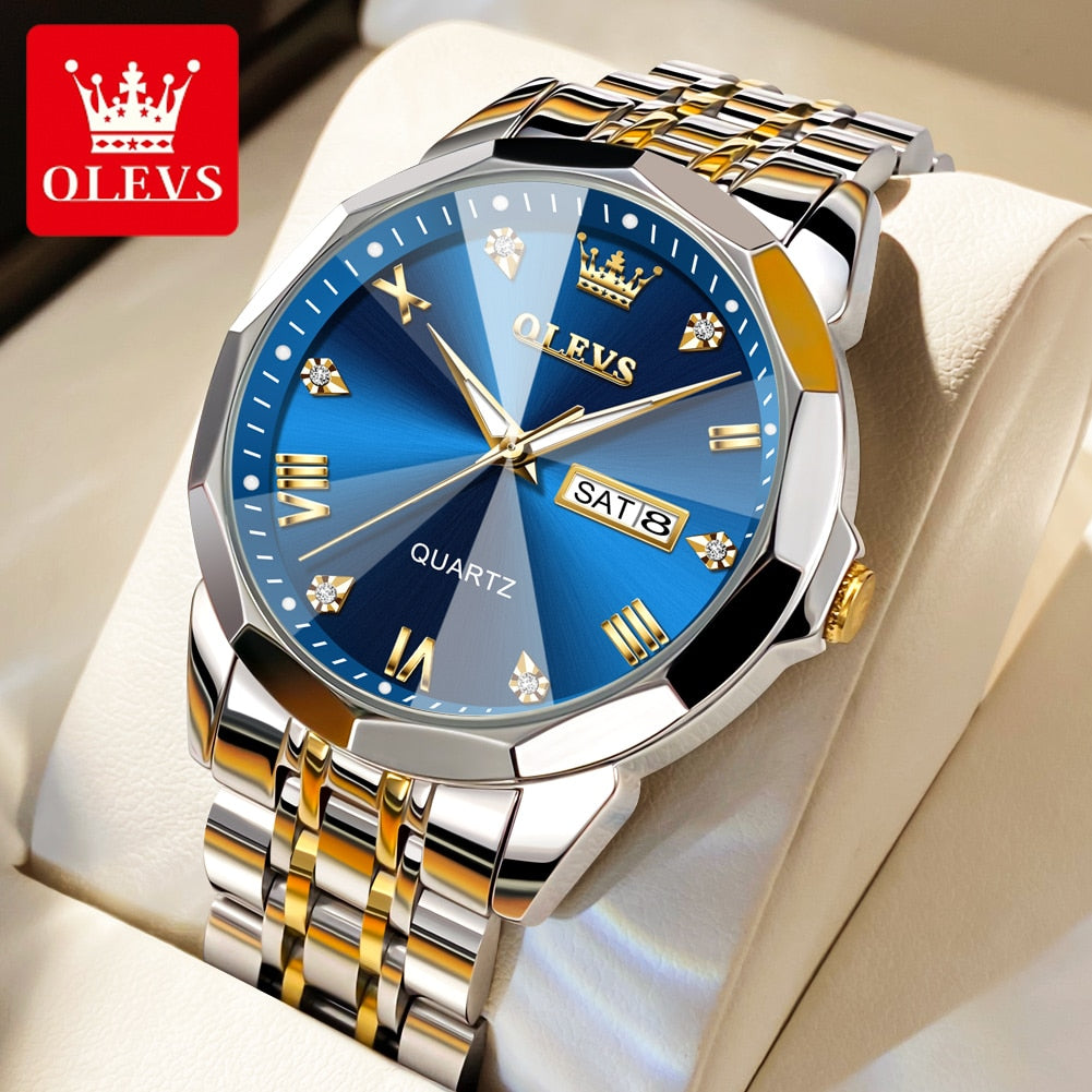 Men's OLEVS Watch Quartz Waterproof - atozdepot23
