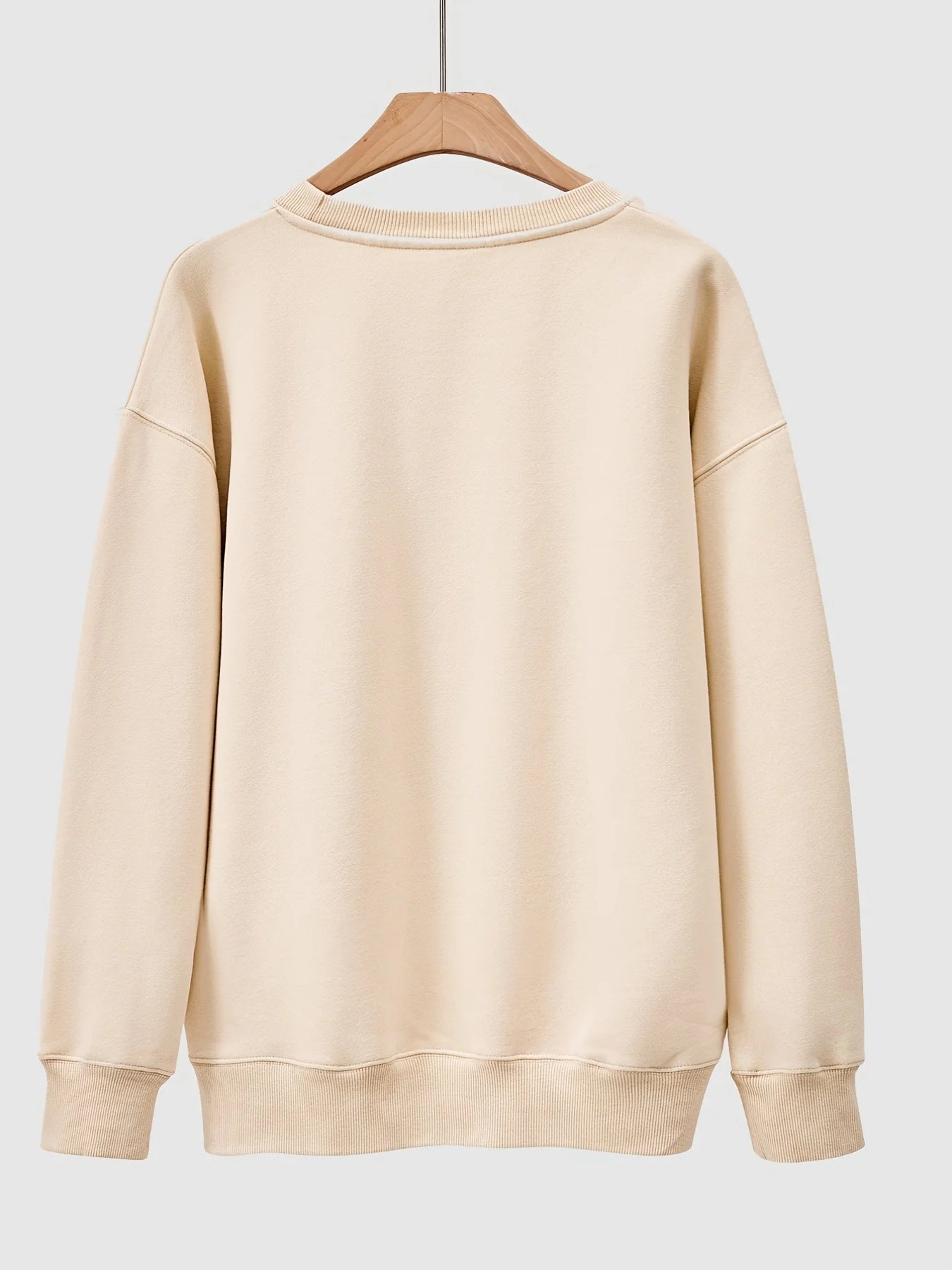 Women's FIGOHR Letter Graphic Print Sweatshirt, Long Sleeve Crew Neck Pullover Sweatshirt, Casual Tops For Fall & Winter,