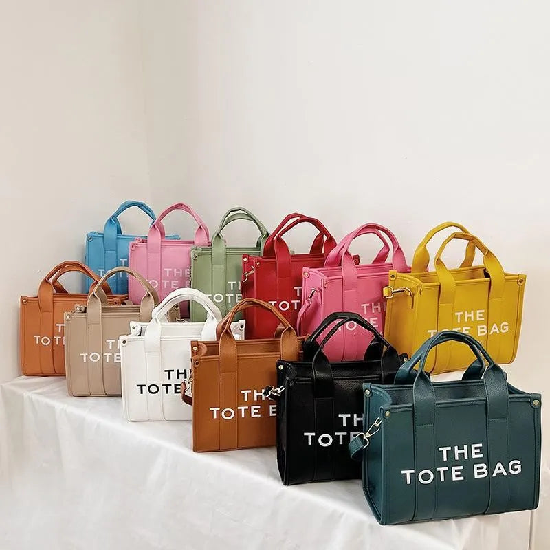 Women's Tote Bag, Trendy PU Leather Handbag, Top Handle Satchel Purse, Casual Crossbody Bag