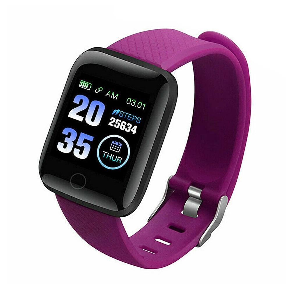 Unisex 116 Plus Smart Watch Heart Rate Blood Pressure Fitness Tracker Waterproof - atozdepot23