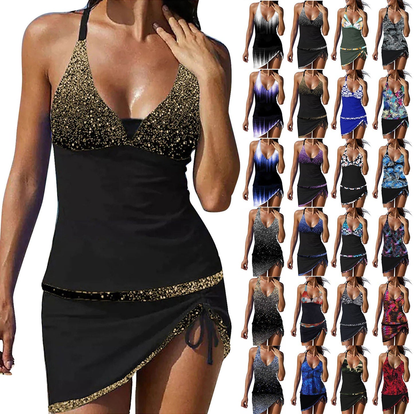 Women's 2 Piece Swimsuits With Skirt - atozdepot23