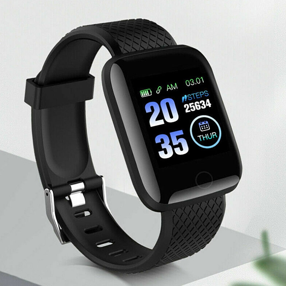 Unisex 116 Plus Smart Watch Heart Rate Blood Pressure Fitness Tracker Waterproof - atozdepot23