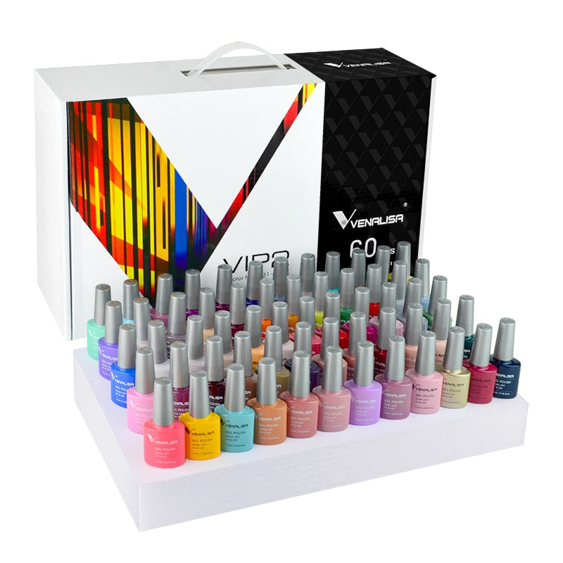 New Fashion Color Venalisa UV LED Nail Gel Polish Kit - atozdepot23