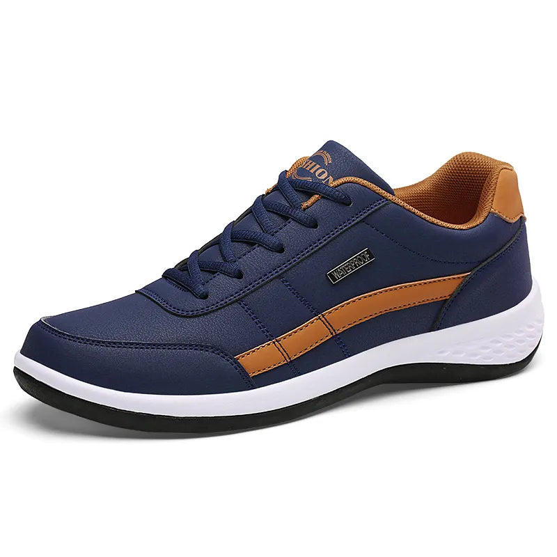 Men Leather Shoes Sneakers Trend Casual Shoe Italian Breathable Non-slip Footwear
