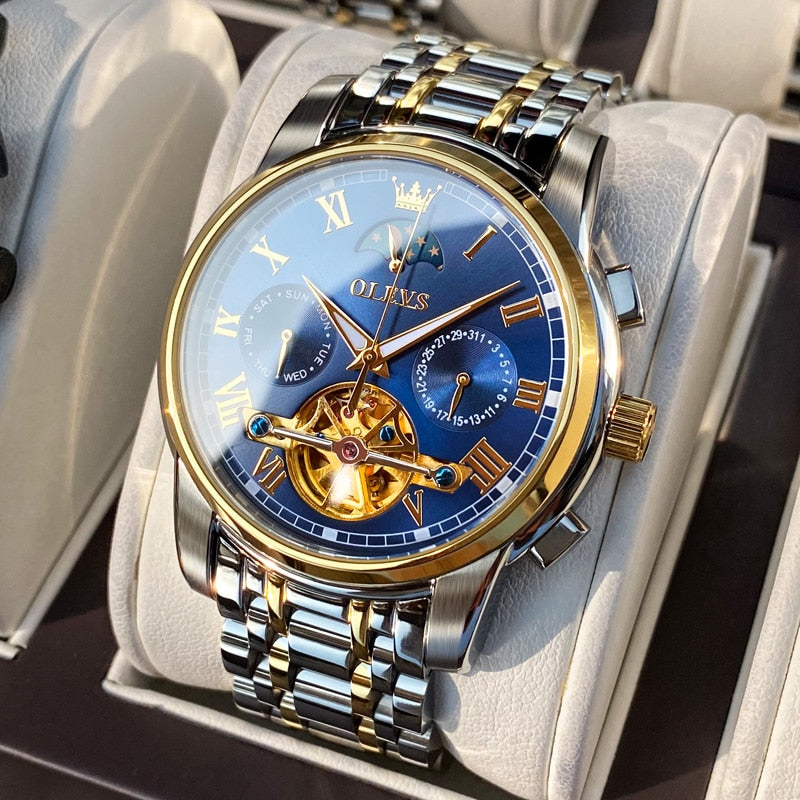 Men's OLEVS Automatic Stainless Moon phase - atozdepot23